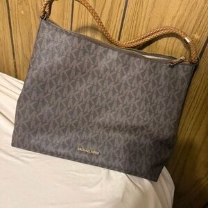MICHAEL Michael Kors Gray Monogram Shoulder Bag